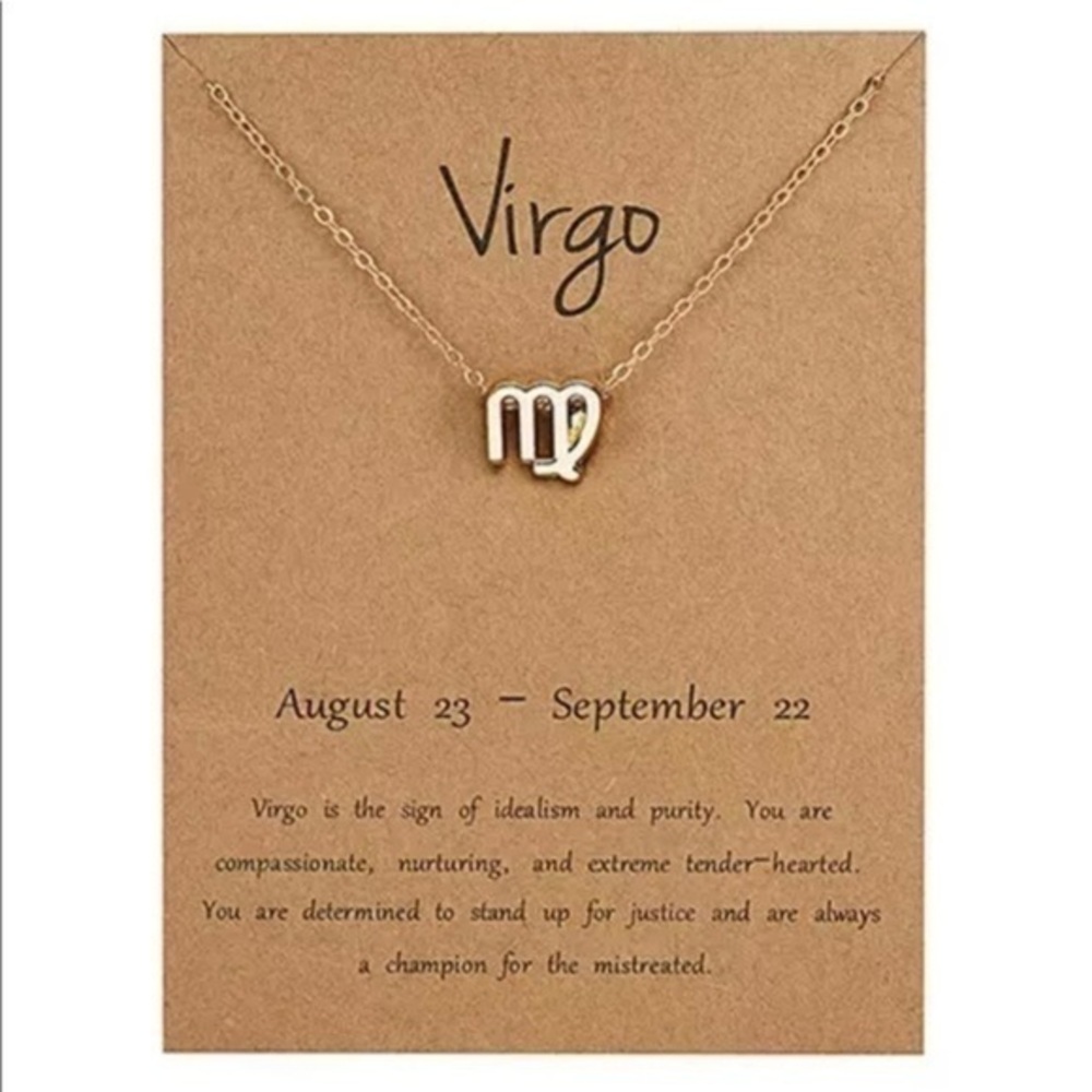 3/$30 ♍️ Virgo Zodiac Sign Pendant Necklace